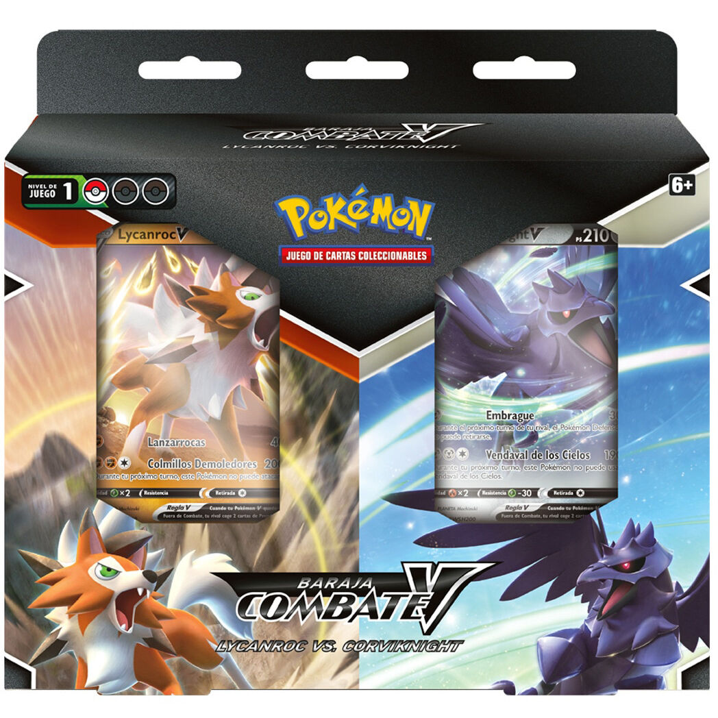 Imagen 1 de Blister 2 Barajas Cartas Battle Deck Bundle Lycanroc Vs Corviknight Pokemon Español