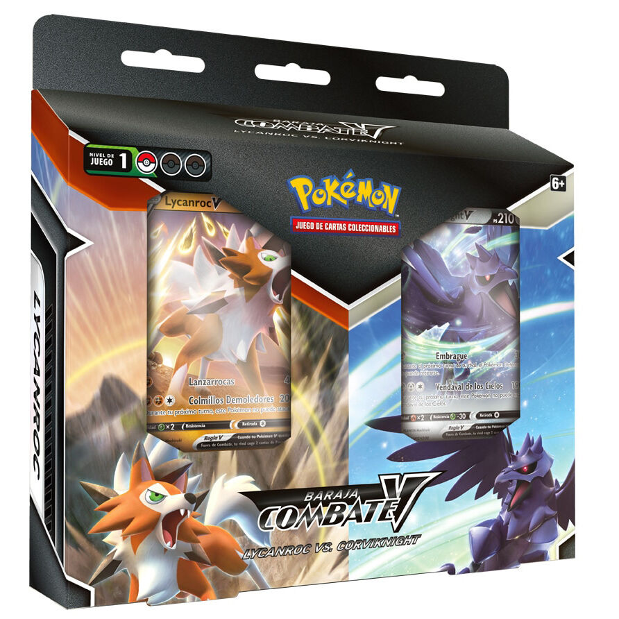 Imagen 3 de Blister 2 Barajas Cartas Battle Deck Bundle Lycanroc Vs Corviknight Pokemon Español