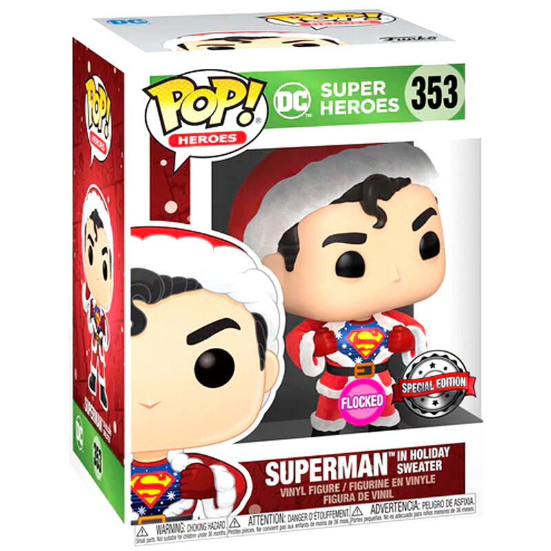 Set figura POP & Tee DC Comics Superman Exclusive Flocked 4