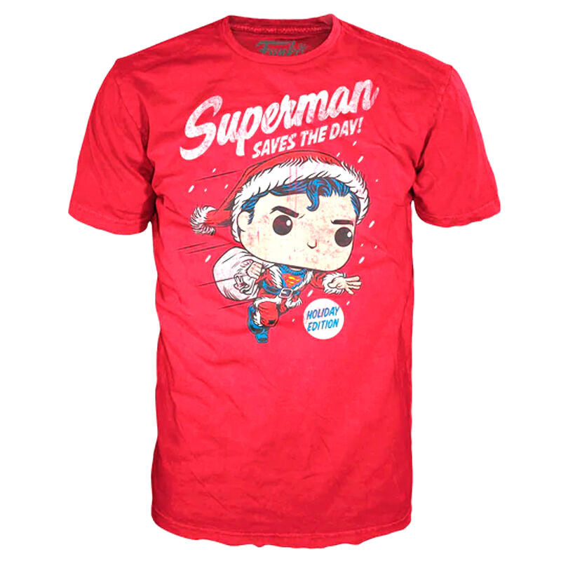 Imagen 5 - Set Figura Pop & Tee Dc Comics Superman Exclusive Flocked