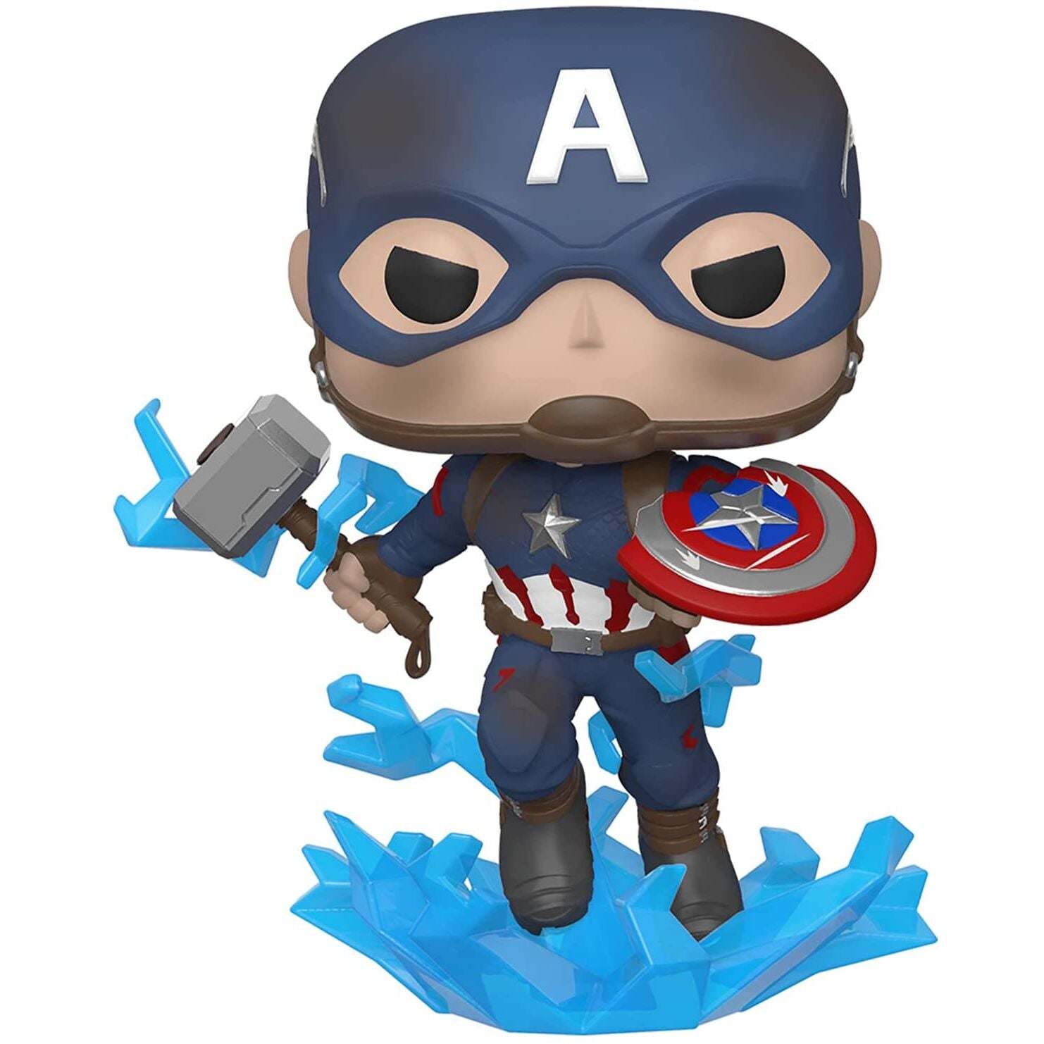 Imagen 3 de Figura Pop Marvel Avengers Endgame Captain America With Broken Shield & Mjolnir