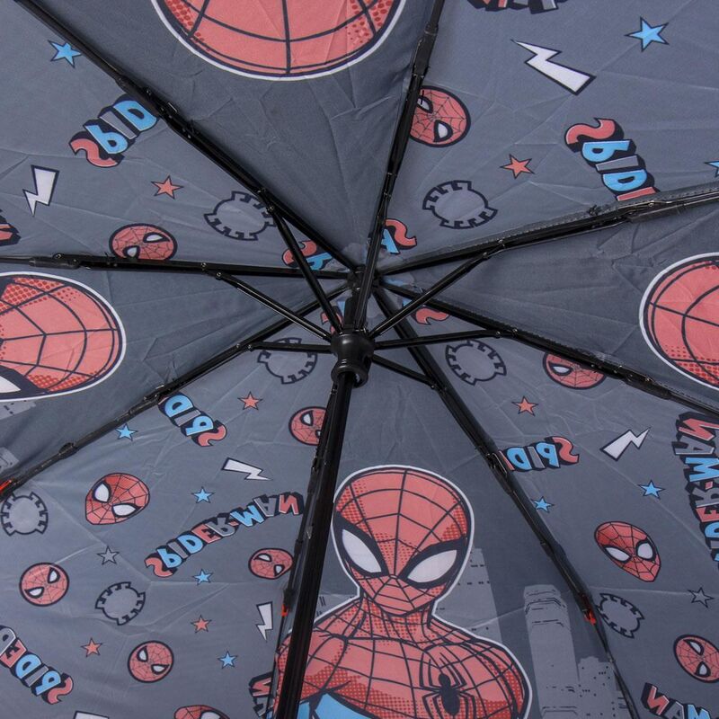 Imagen 3 - Paraguas Manual Plegable Spiderman Avengers Marvel 50Cm
