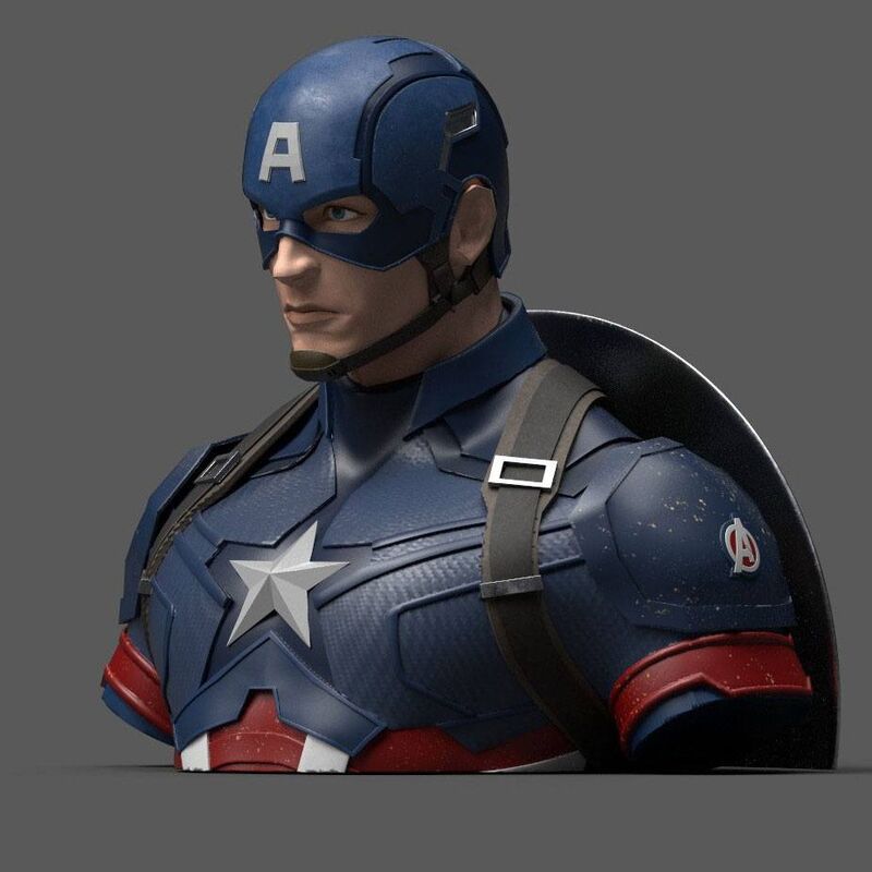 Imagen 1 de Busto Hucha Capitan America Deluxe Endgame Vengadores Avengers Marvel 20Cm