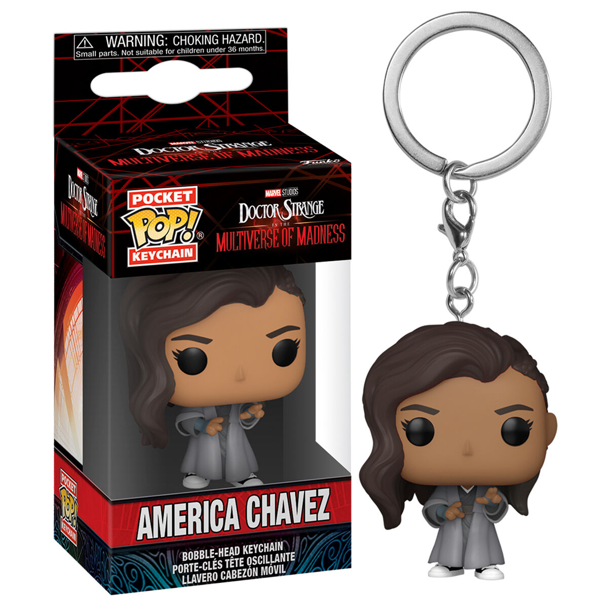 Imagen 1 de Llavero Pocket Pop Marvel Doctor Strange America Chavez