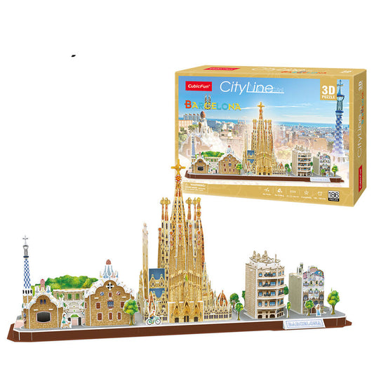 Imagen 1 de Puzzle 3D Barcelona City Line 186Pzs