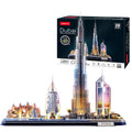 Imagen 1 - Puzzle 3D Dubai City Line Led 182Pzs
