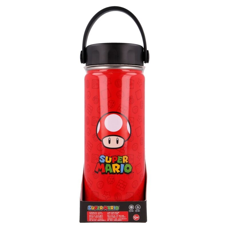 Imagen 1 de Botella Termo Acero Inoxidable Super Mario Bros Nintendo 530Ml