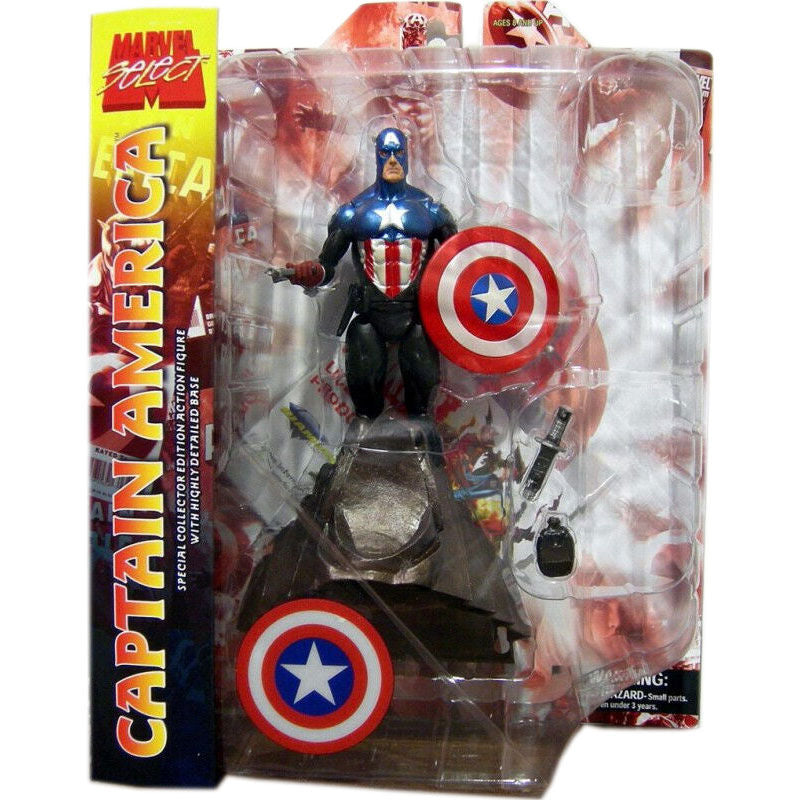 Imagen 2 de Figura Capitan America Marvel Select 18 Cm