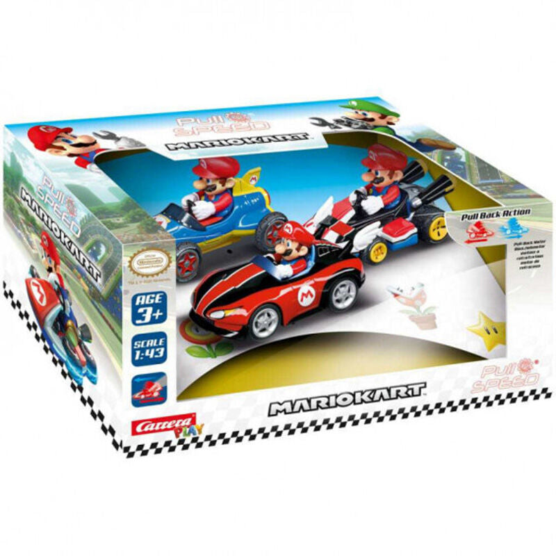 Imagen 1 de Set 3 Coches Pull Speed Mario - Mario Kart