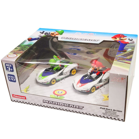 Imagen de Set 2 Coches Pull Speed Mario + Yoshi Mario Kart parte de nuestra colección en Espadas y más, sitio oficial.