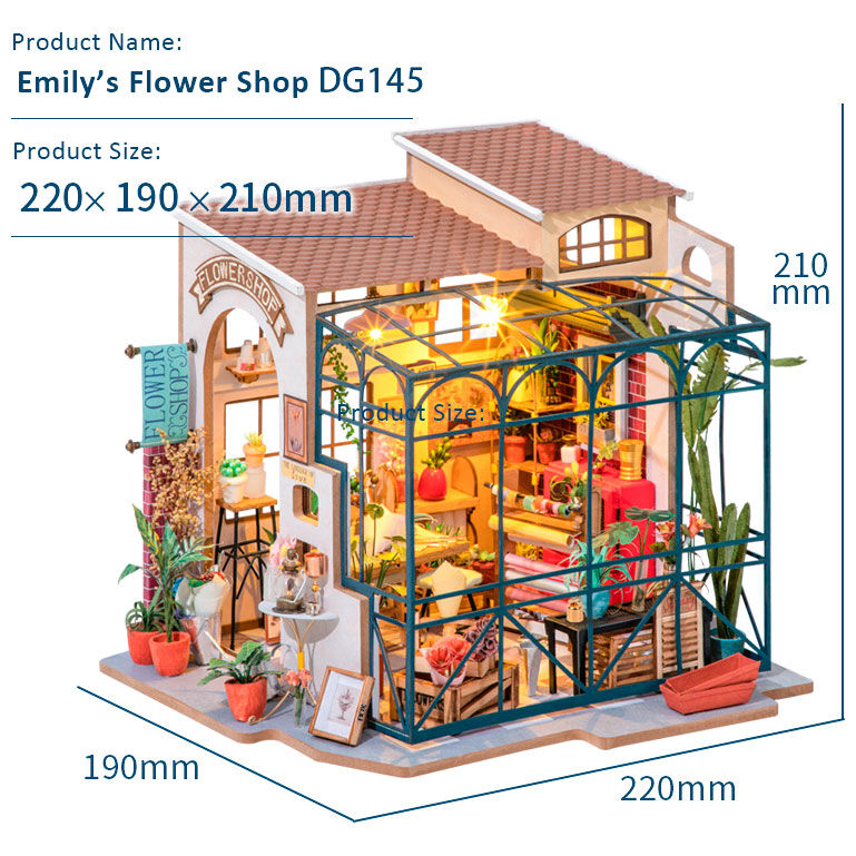 Imagen 7 - Maqueta Casa Miniatura Emily S Flower Shop 258Pzs