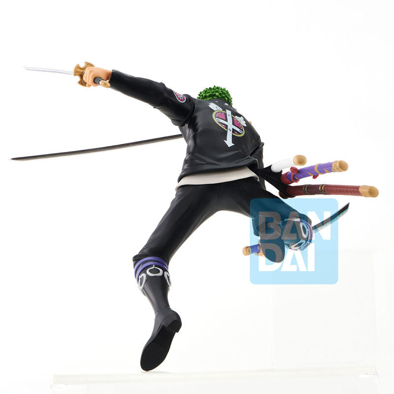 Imagen de Figura Ichibansho Roronoa Zoro Film Red More Beat One Piece 11Cm parte de nuestra colección en Espadas y más, sitio oficial.