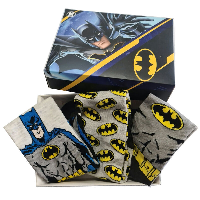 Imagen 1 de Set 3 Calcetines Batman Dc Comics Adulto Surtido