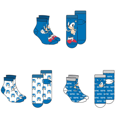 Imagen 2 de Set 3 Calcetines Sonic The Hedgehog Adulto Surtido