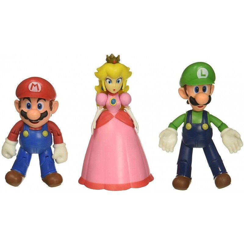 Imagen 2 de Blister 3 Figuras Super Mario Bros 10Cm