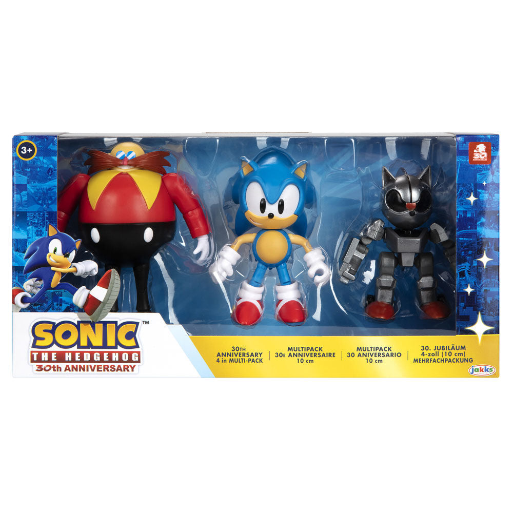 Imagen 1 de Blister 3 Figuras 30Th Anniversary Sonic The Hedgehog 10Cm