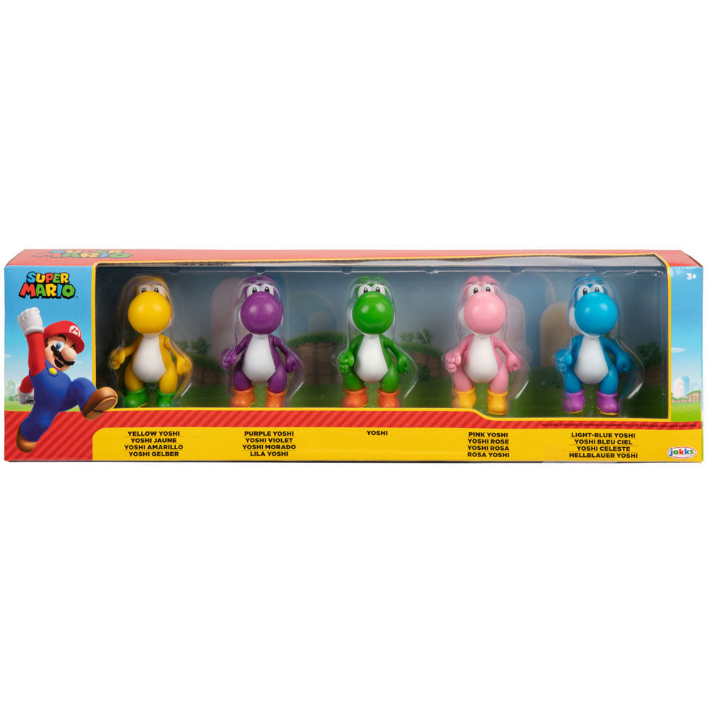 Imagen 1 - Blister 5 Figuras Yoshi Super Mario Bros 6,5Cm