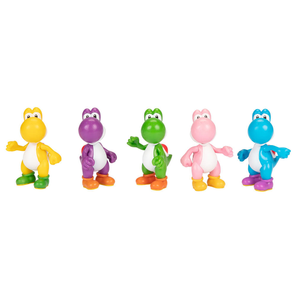 Imagen 2 - Blister 5 Figuras Yoshi Super Mario Bros 6,5Cm