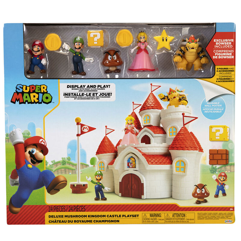 Imagen 1 de Playset Castillo Deluxe Reino Champiñon Super Mario Bros