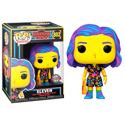 Imagen 3 de Figura Pop Stranger Things Eleven In Mall Outfit Black Light Exclusive