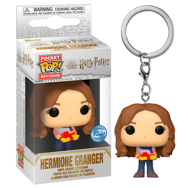 Imagen de Llavero Pocket Pop Harry Potter Holiday Hermione Exclusive parte de nuestra colección en Espadas y más, sitio oficial.