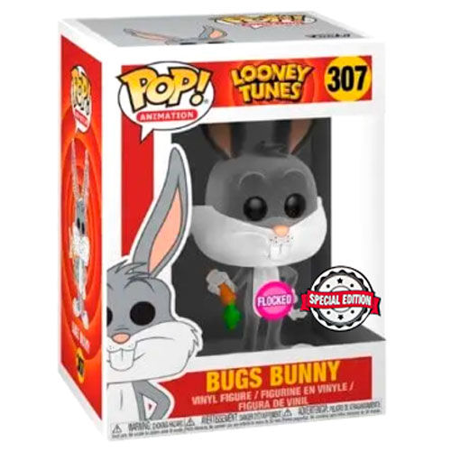 Imagen 1 de Figura Pop Looney Tunes Bugs Bunny Flocked Exclusive