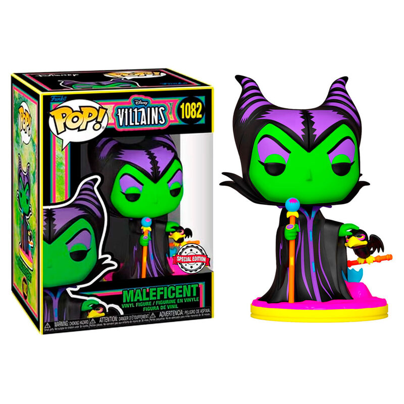 Imagen de Figura Pop Disney Villains Maleficent Black Light Exclusive parte de nuestra colección en Espadas y más, sitio oficial.