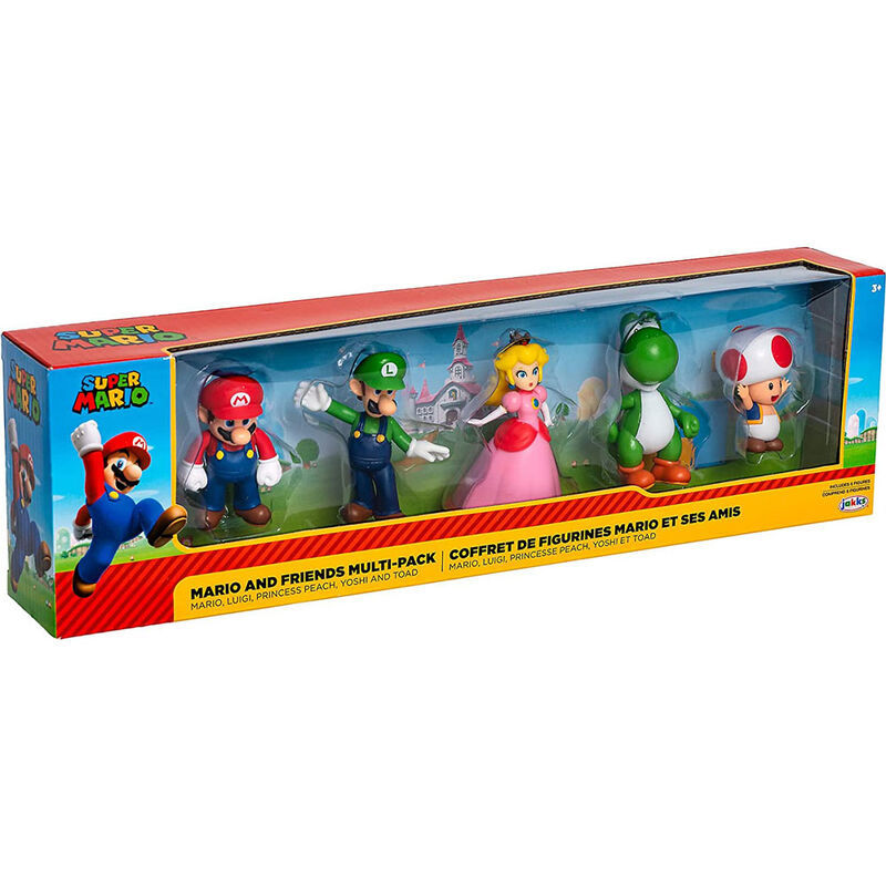 Imagen 2 de Blister 5 Figuras Super Mario Nintendo 6Cm