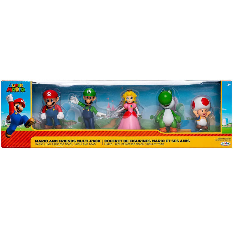 Imagen 1 de Blister 5 Figuras Super Mario Nintendo 6Cm