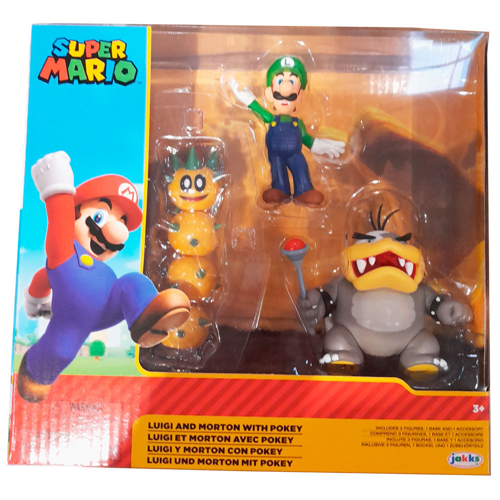 Imagen 2 - Blister 3 Figuras Luigi And Morton Koopa Super Mario Bros 6,5Cm