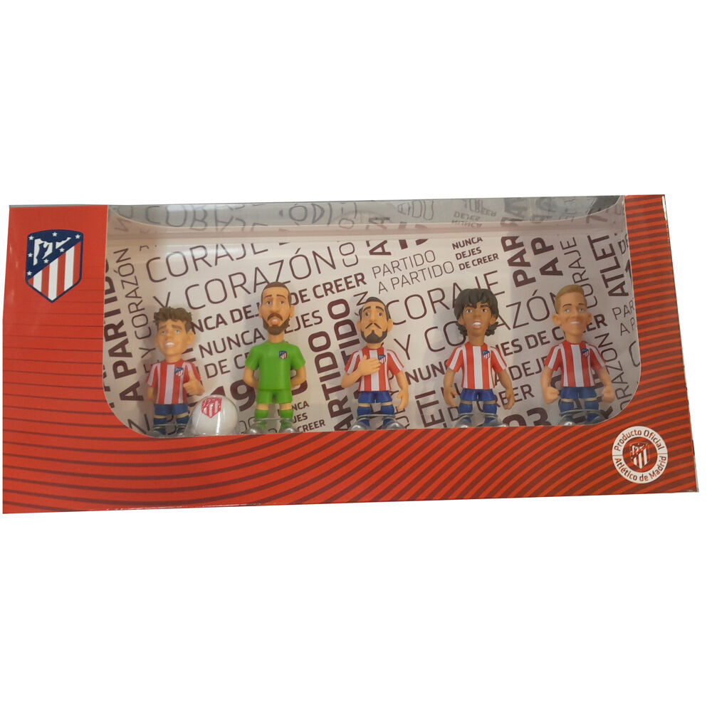 Imagen 1 de Blister 5 Figuras Minix Atletico De Madrid 7Cm