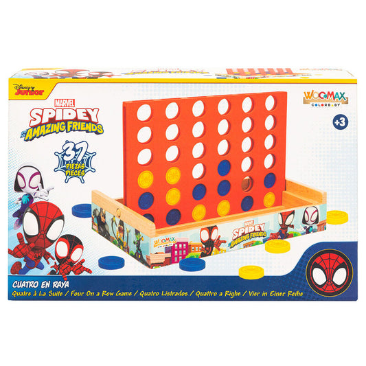 Imagen 1 - Juego Cuatro En Raya Madera Spidey Marvel
