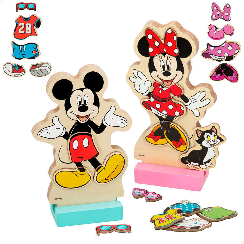 Imagen 2 - Juego Magnetico Madera Vestidos Minnie Disney
