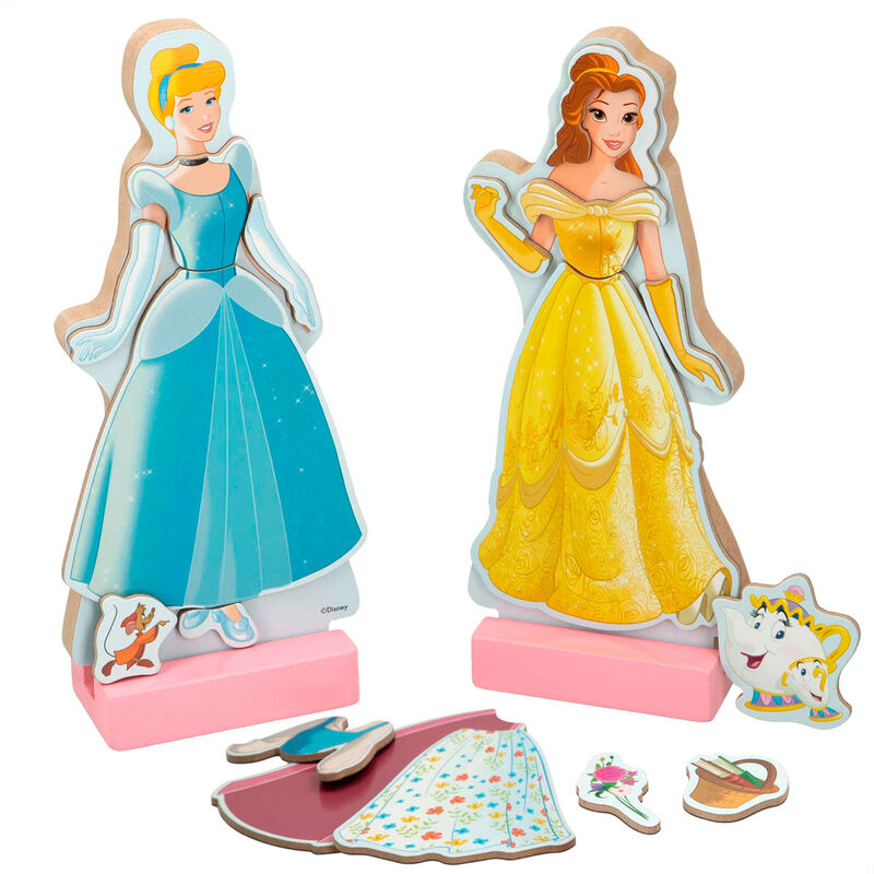 Imagen 2 - Juego Magnetico Madera Vestidos Princesas Disney