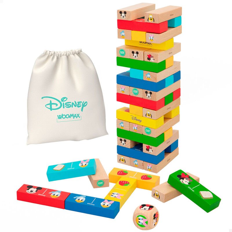 Imagen 2 - Juego Torre Bloques + Domino Madera Disney