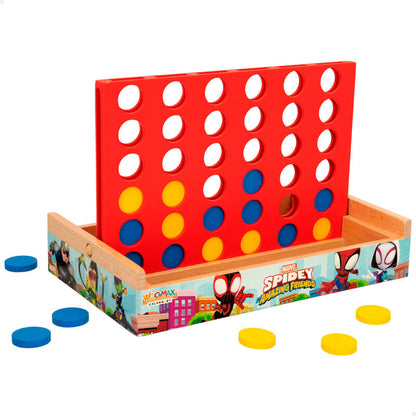 Imagen 2 - Juego Cuatro En Raya Madera Spidey Marvel