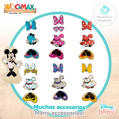 Imagen 4 - Juego Magnetico Madera Vestidos Minnie Disney