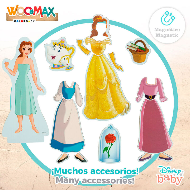 Imagen 3 - Juego Magnetico Madera Vestidos Princesas Disney