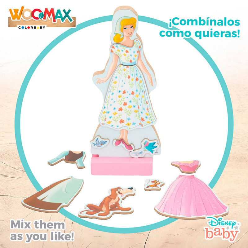 Imagen 5 - Juego Magnetico Madera Vestidos Cenicienta Disney