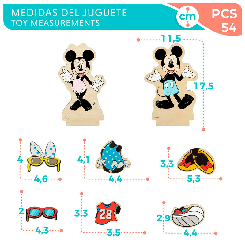 Imagen 7 - Juego Magnetico Madera Vestidos Minnie Disney