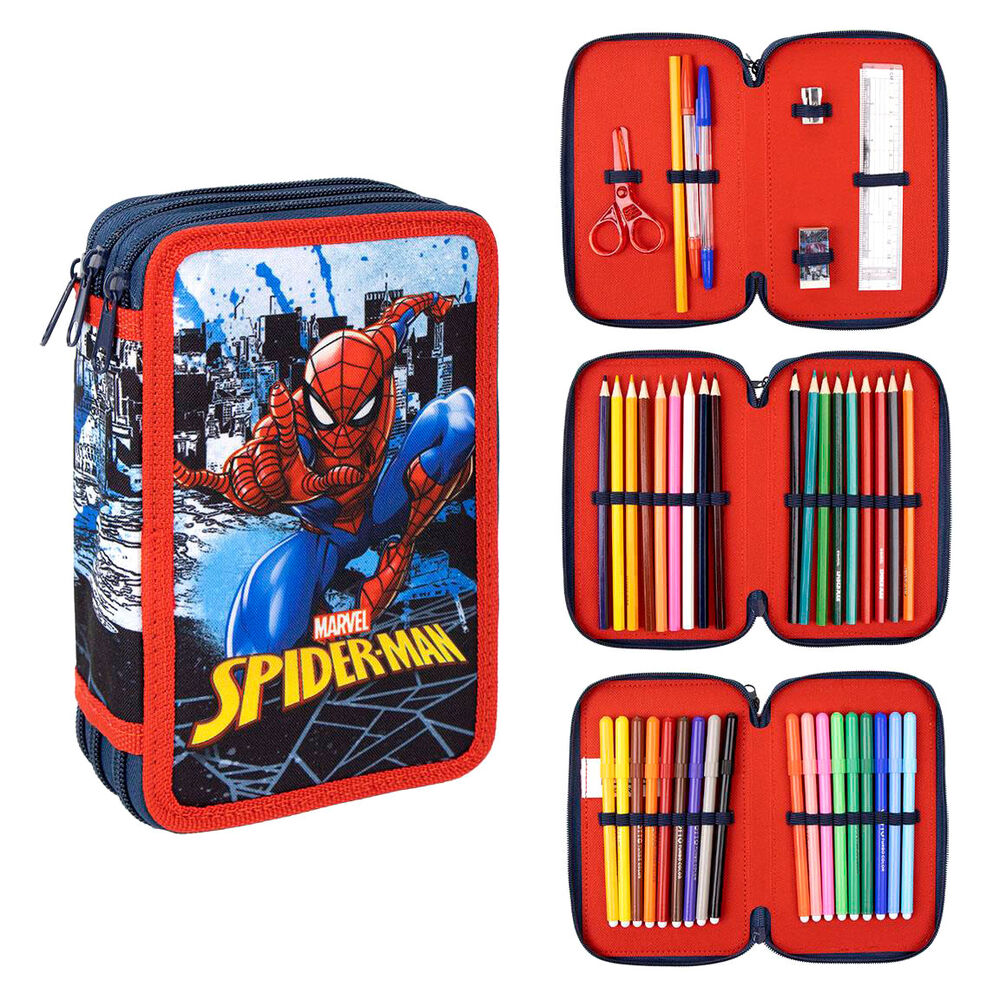 Imagen de Plumier Spiderman Marvel Triple parte de nuestra colección en Espadas y más, sitio oficial.