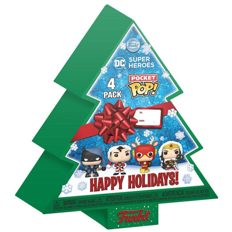 Imagen 1 de Arbol Navidad Con 4 Figuras Pocket Pop Dc Comics Tree Holiday Exclusive