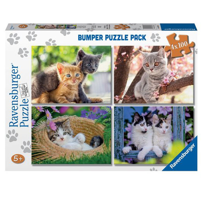 Imagen 1 de Puzzle Pequeños Gatos 4X100pzs