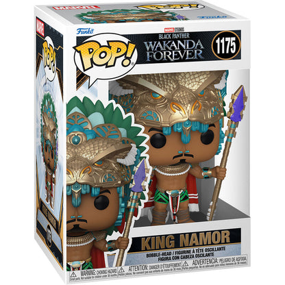 Imagen de Figura Pop Marvel Black Panther Wakanda Forever King Namor parte de nuestra colección en Espadas y más, sitio oficial.