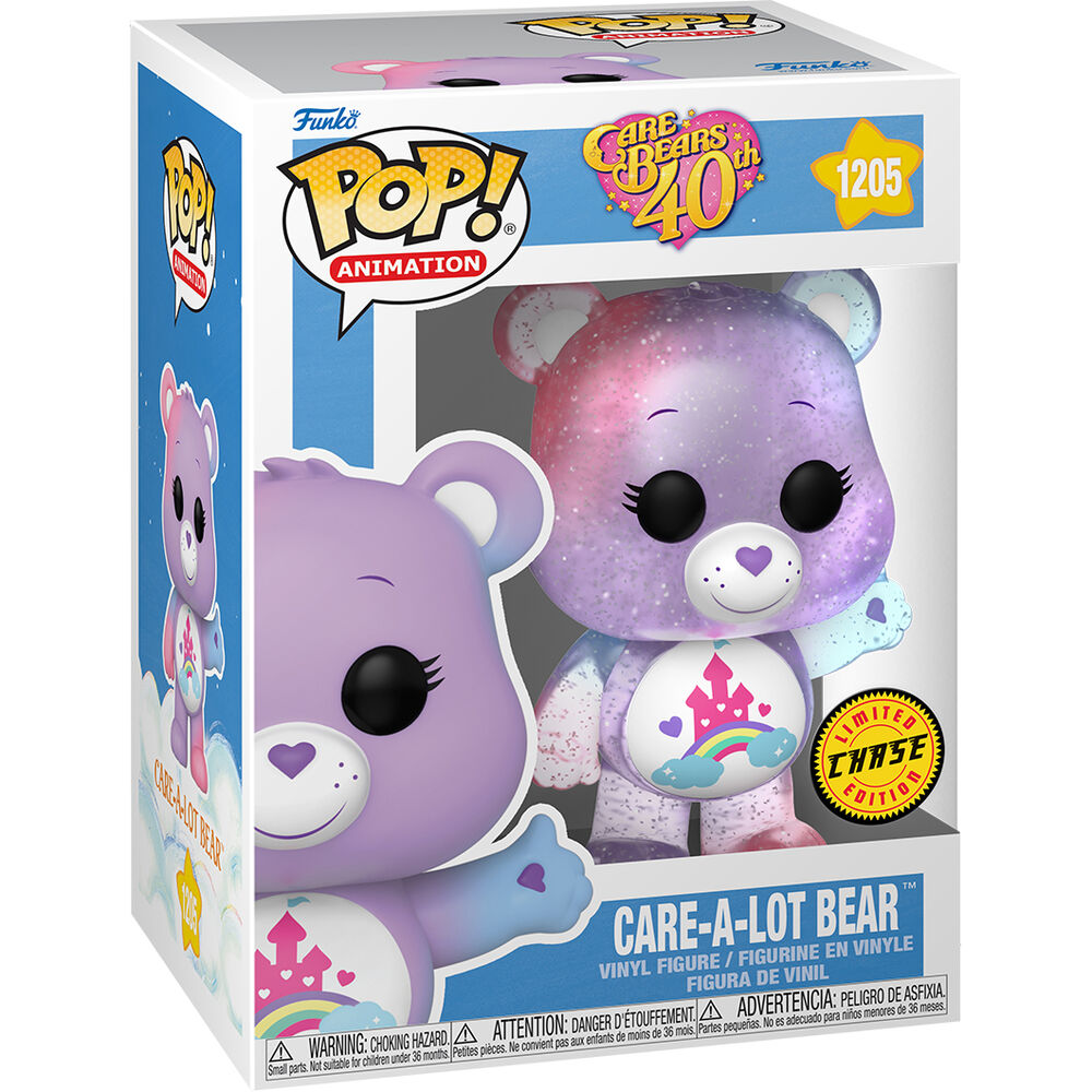 Imagen 3 de Pack 6 Figuras Pop Care Bears 40Th Anniversary Care A Lot Bear 5 + 1 Chase