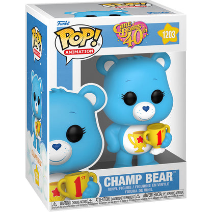 Imagen 3 de Pack 6 Figuras Pop Care Bears 40Th Anniversary Champ Bear 5 + 1 Chase
