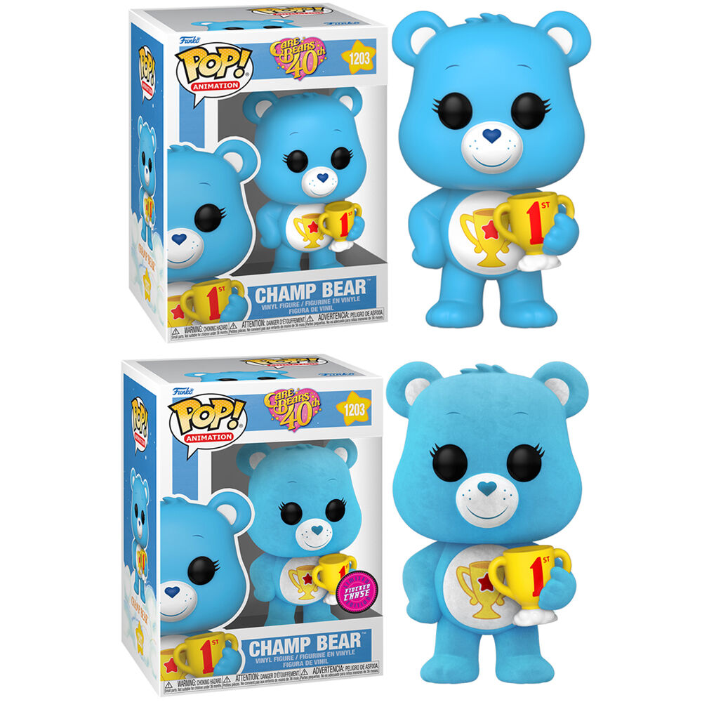 Imagen 1 de Pack 6 Figuras Pop Care Bears 40Th Anniversary Champ Bear 5 + 1 Chase