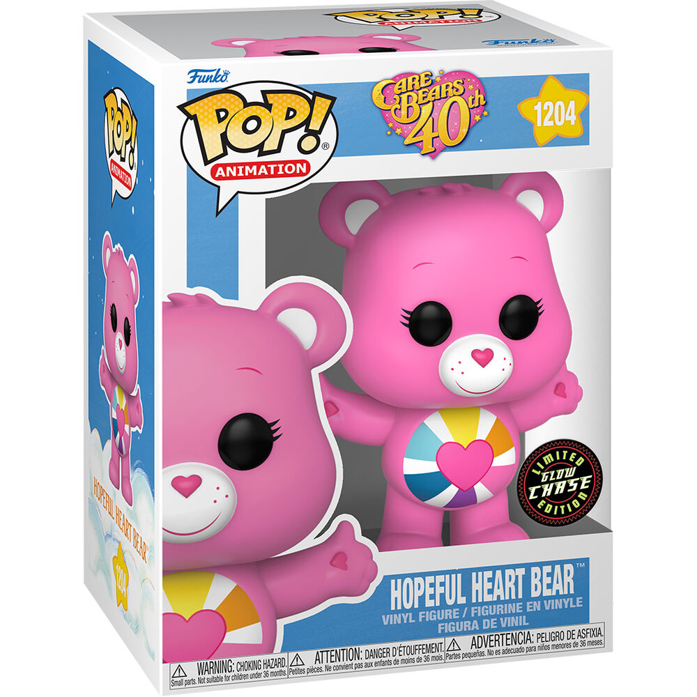 Imagen 2 de Pack 6 Figuras Pop Care Bears 40Th Anniversary Hopeful Heart Bear 5 + 1 Chase