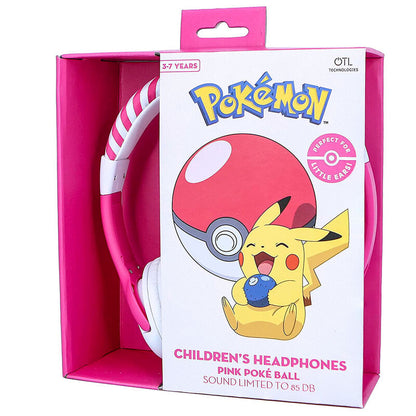 Imagen de Auriculares Infantiles Pink Pokeball Pokemon parte de nuestra colección en Espadas y más, sitio oficial.