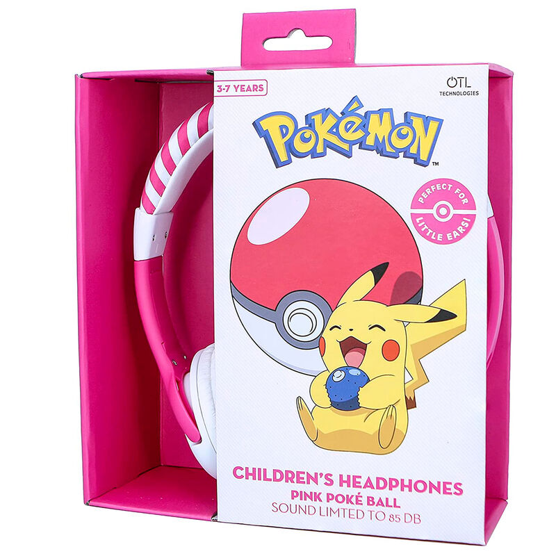 Imagen 4 de Auriculares Infantiles Pink Pokeball Pokemon